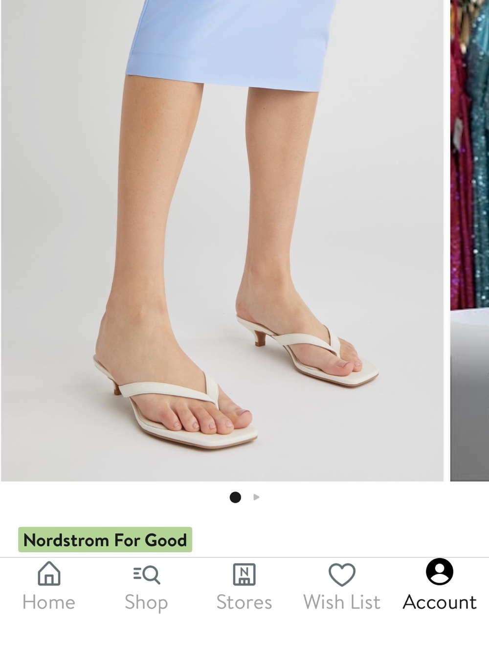 Minimalist White Kitten-Heel Thong Sandals
